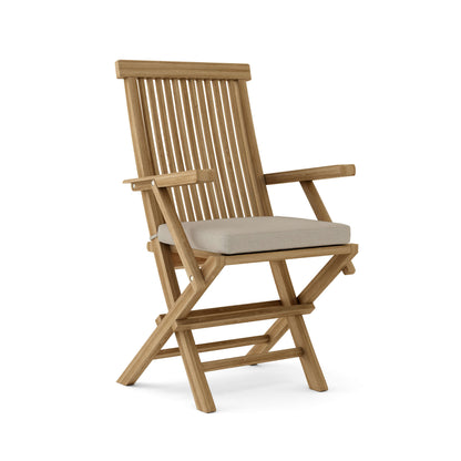 Anderson Teak Bahama Classic 5-Piece Folding Armchair Dining Set