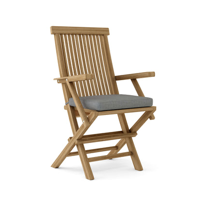 Anderson Teak Bahama Classic 5-Piece Folding Armchair Dining Set