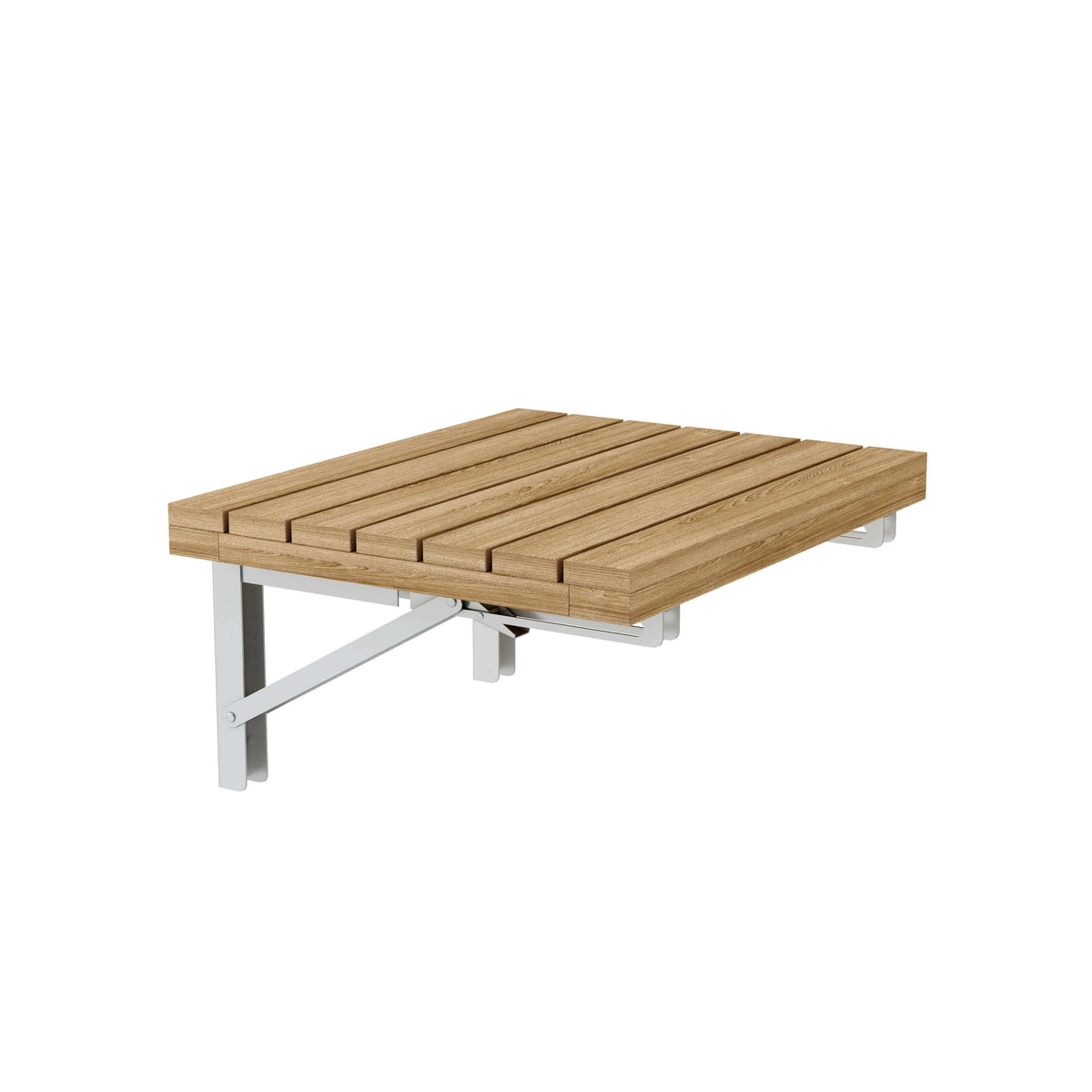 Anderson Teak Wall Mount Folding Chair with Solid Teak Build for Outdoor Dining