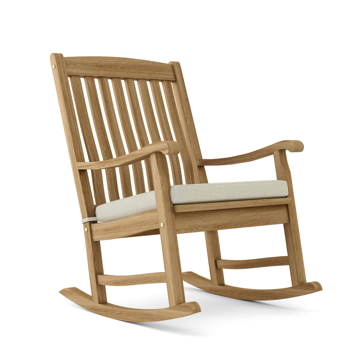 Sunbrella Canvas Natural Cushion Color Option for Anderson Teak Ipanema Rocking Armchair