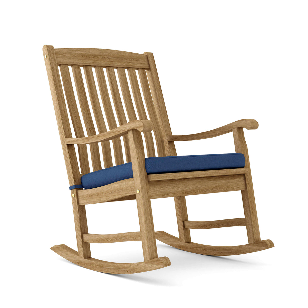 Sunbrella Canvas Navy Cushion Color Option for Anderson Teak Ipanema Rocking Armchair
