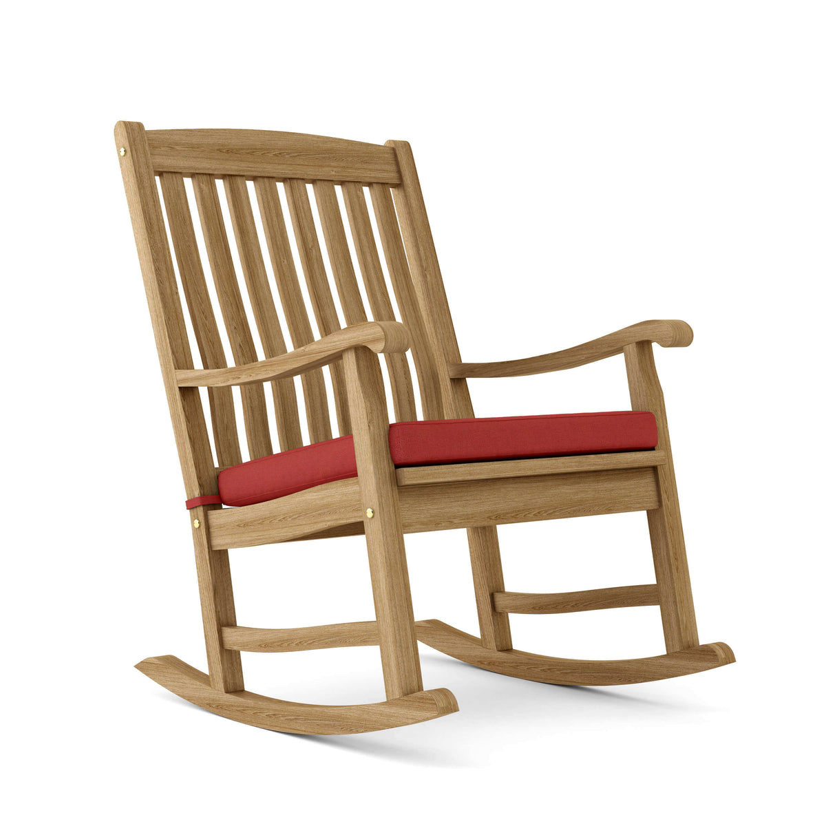 Sunbrella Cast Pomegranate Cushion Color Option for Anderson Teak Ipanema Rocking Armchair
