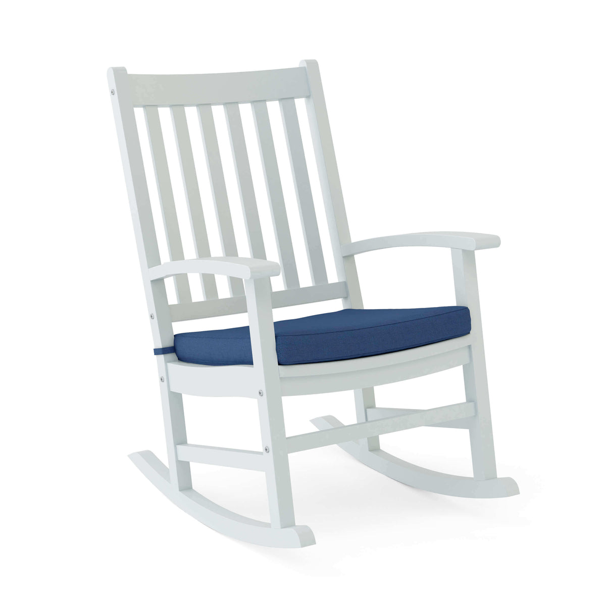 Sunbrella Canvas Navy Cushion Color Option for Anderson Teak Barcelona Rocking Armchair