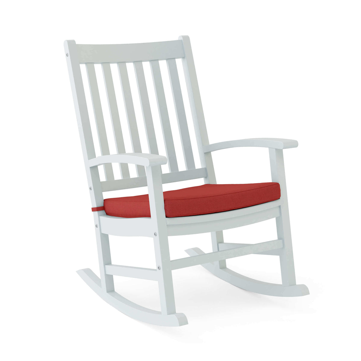 Sunbrella Canvas Pomegranate Cushion Color Option for Anderson Teak Barcelona Rocking Armchair