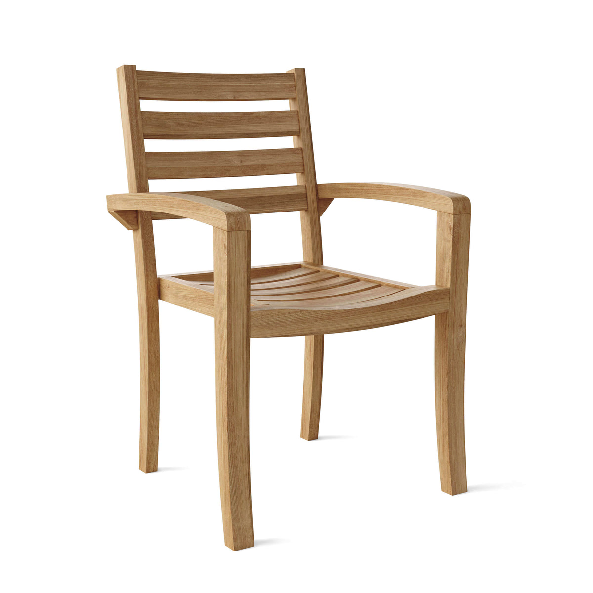Teak wood stackable outdoor chairs