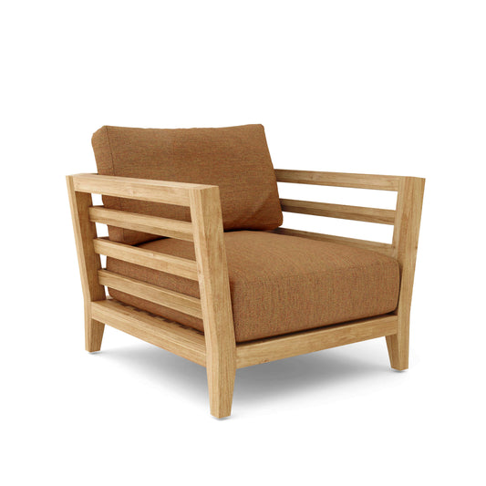 Anderson Teak Cordoba 1 Seater Armchair with Sunbrella Cushions for Outdoor Deep Seating