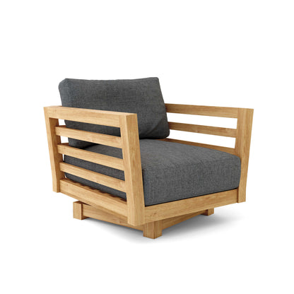 Anderson Teak Cordoba Deep Seating Swivel Armchair — Swivel Outdoor Armchair for Patios