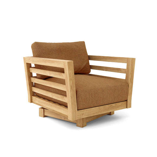 Anderson Teak Cordoba Deep Seating Swivel Armchair with 360-Degree Swivel and Sunbrella Cushions