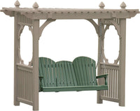 LuxCraft 5' Adirondack Porch Swing Set with a clay frame