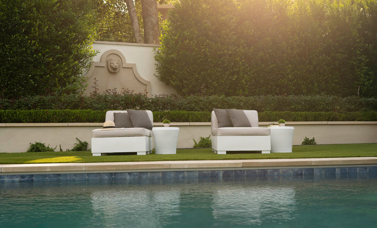 Ledge Lounger Affinity 2-Piece Sun Chair, tanning ledge lounger with backrest and ottoman, view 3