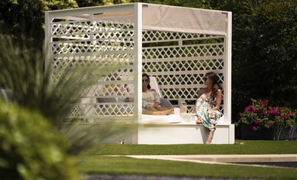 Ledge Lounger Shift Daybed, outdoor cabana bed with awning, view 4