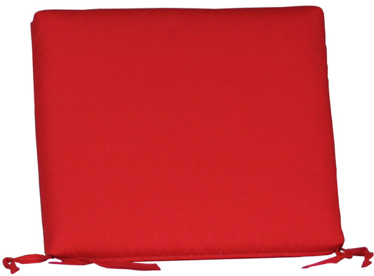 LuxCraft Outdoor Dining Chair Seat Cushion in Red grouped for outdoor seating comfort — weather-resistant cover