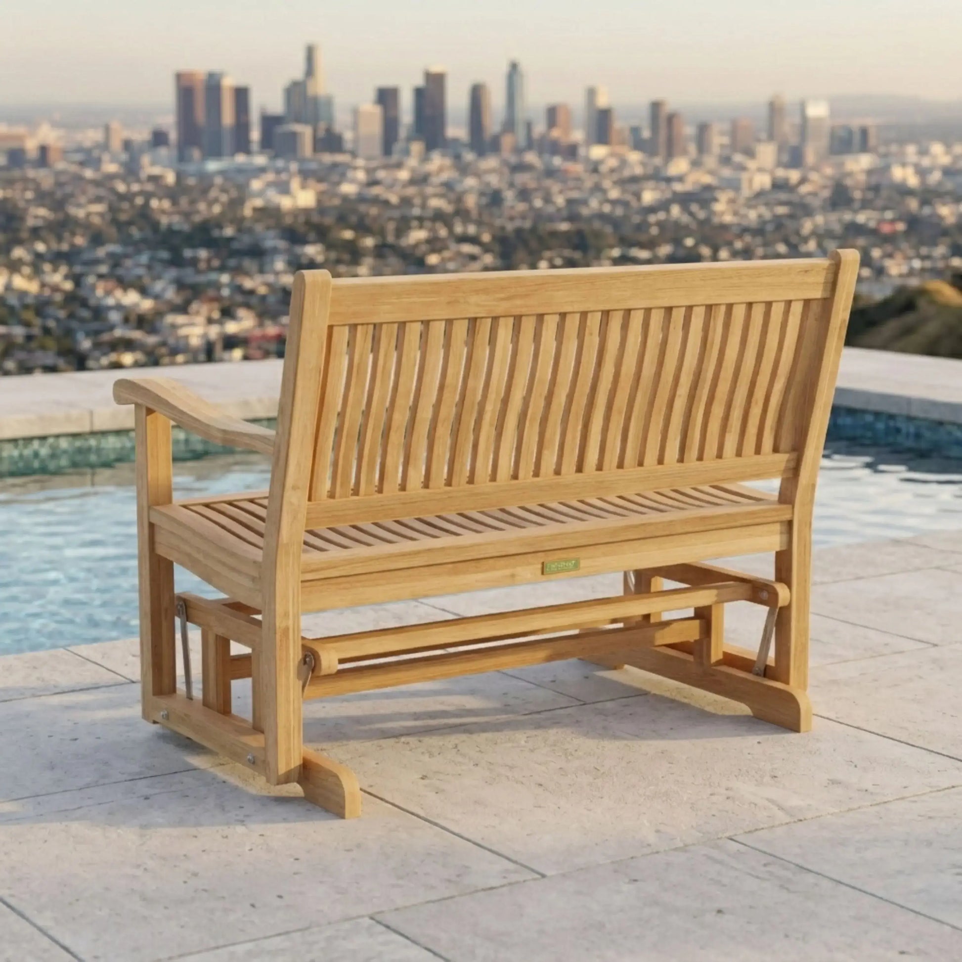 Anderson Teak Del Amo 4 Foot Glider — Spacious Outdoor Daybed for Reclined Comfort