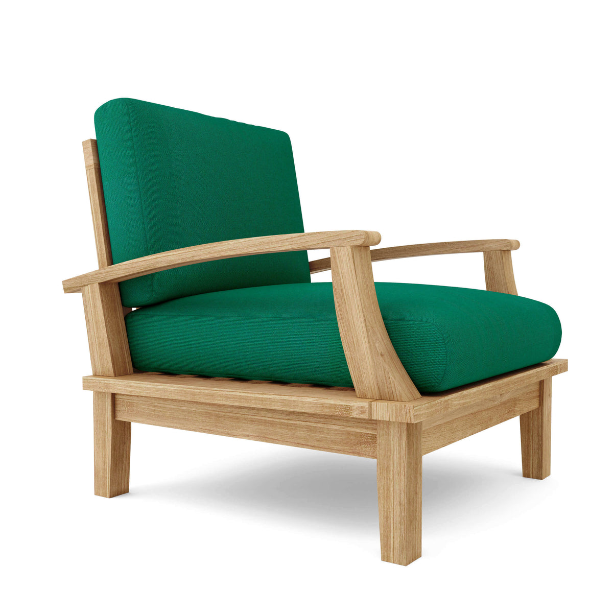 Sunbrella Canvas Forest Green Cushion Color Option for Anderson Teak Brianna Deep Seating Armchair