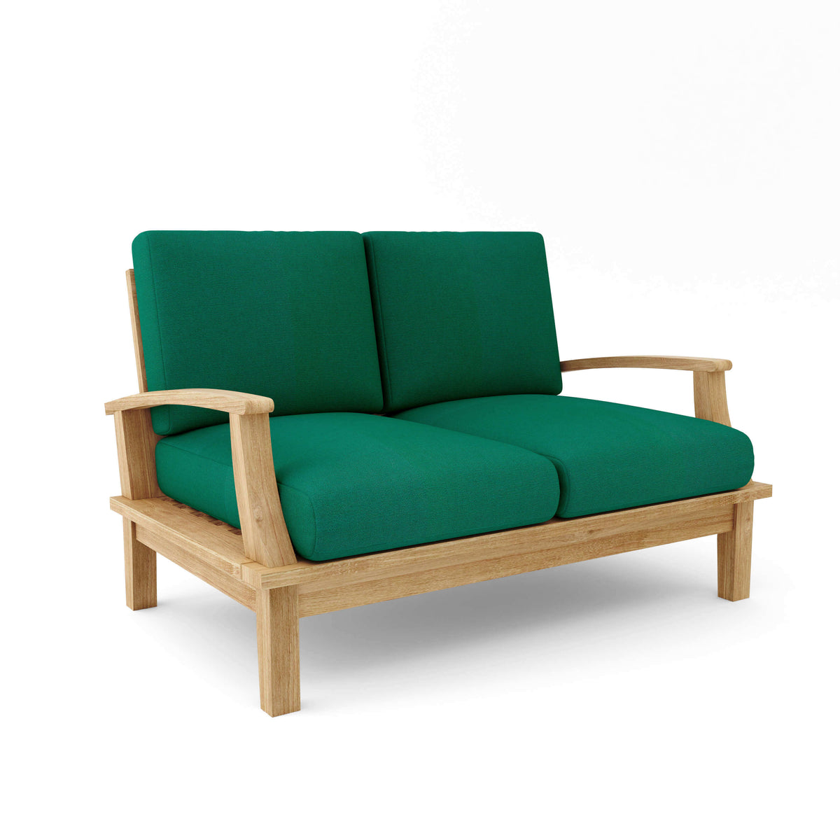 Sunbrella Canvas Forest Green Cushion Color Option for Anderson Teak Brianna Deep Seating Loveseat