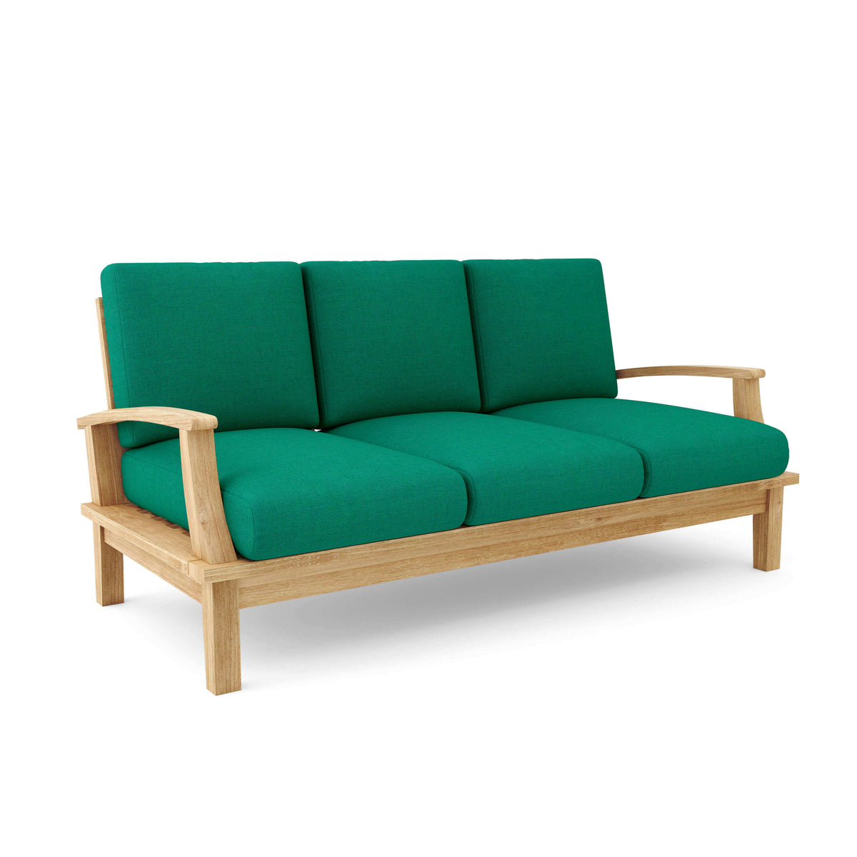 Sunbrella Canvas Forest Green Cushion Color Option for Anderson Teak Brianna Deep Seating Sofa