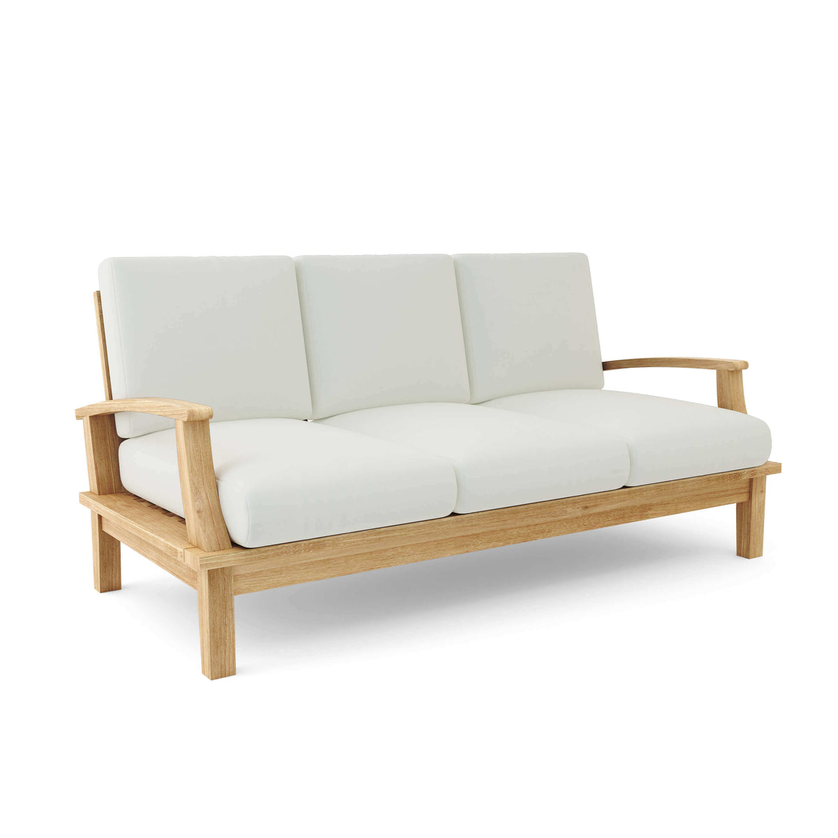Sunbrella Canvas Natural Cushion Color Option for Anderson Teak Brianna Deep Seating Sofa