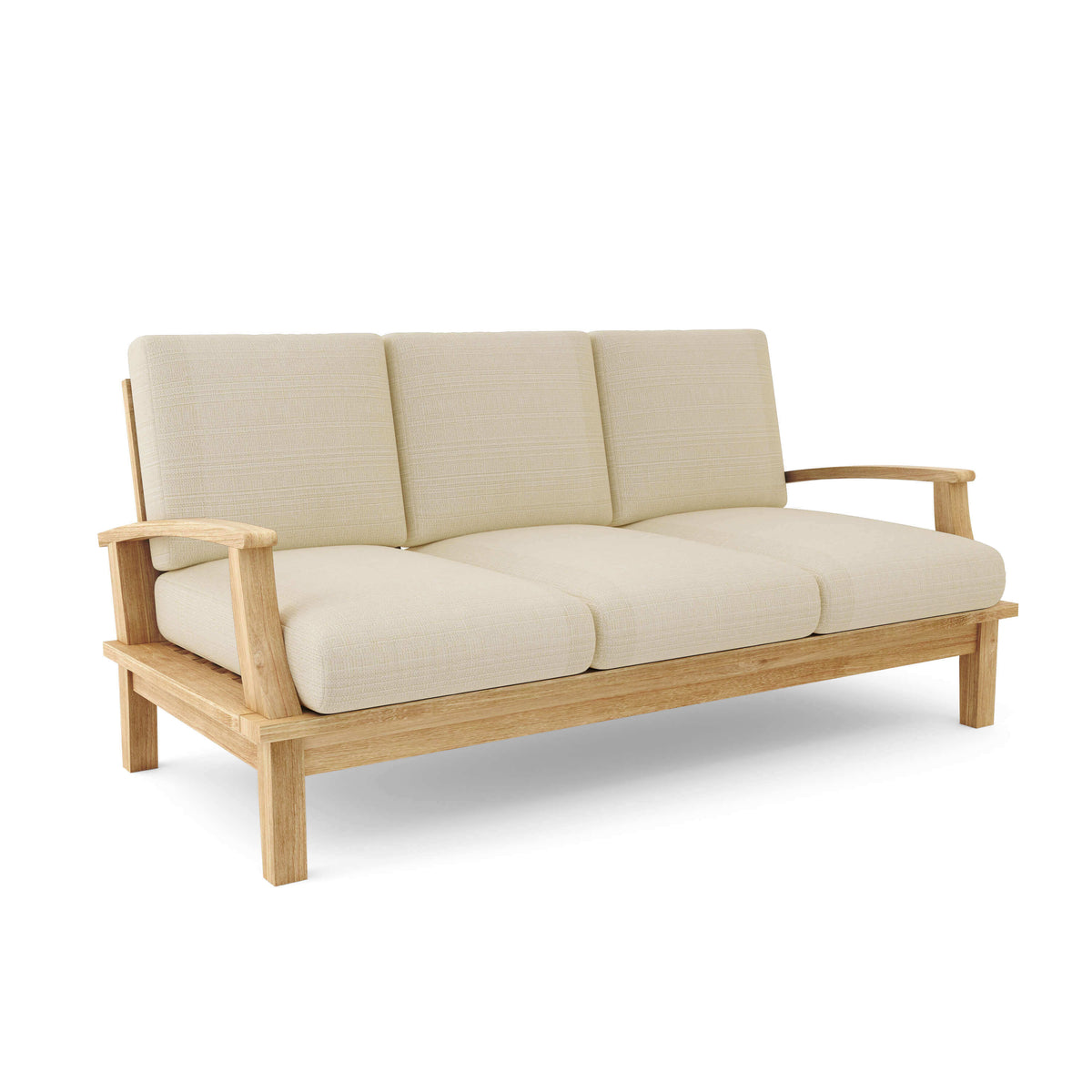 Sunbrella Linen Antique Beige Cushion Color Option for Anderson Teak Brianna Deep Seating Sofa