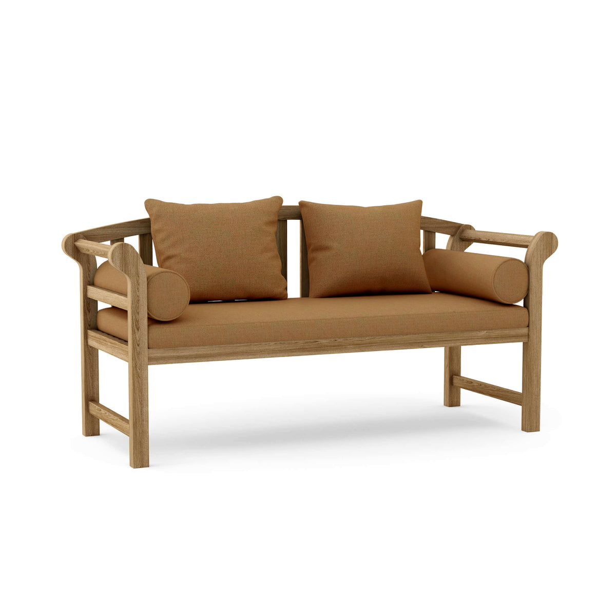Sunbrella Canvas Teak Cushion Color Option for Anderson Teak Brisbane Deep Seating Bench