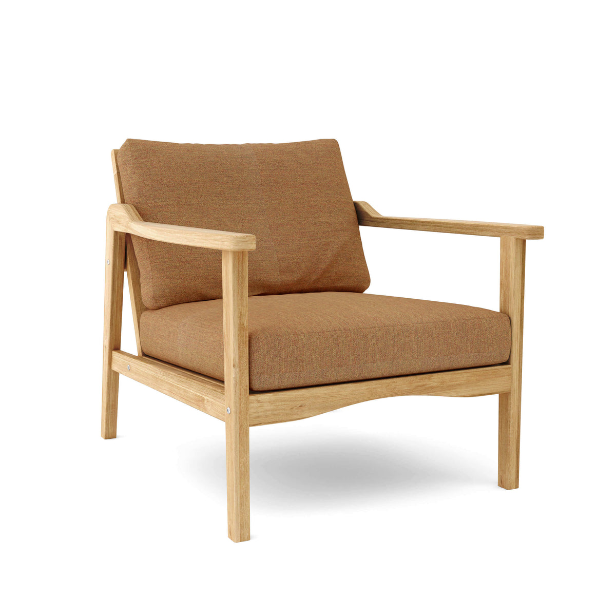 Sunbrella Canvas Teak Cushion Color Option for Anderson Teak Amalfi Deep Seating Armchair