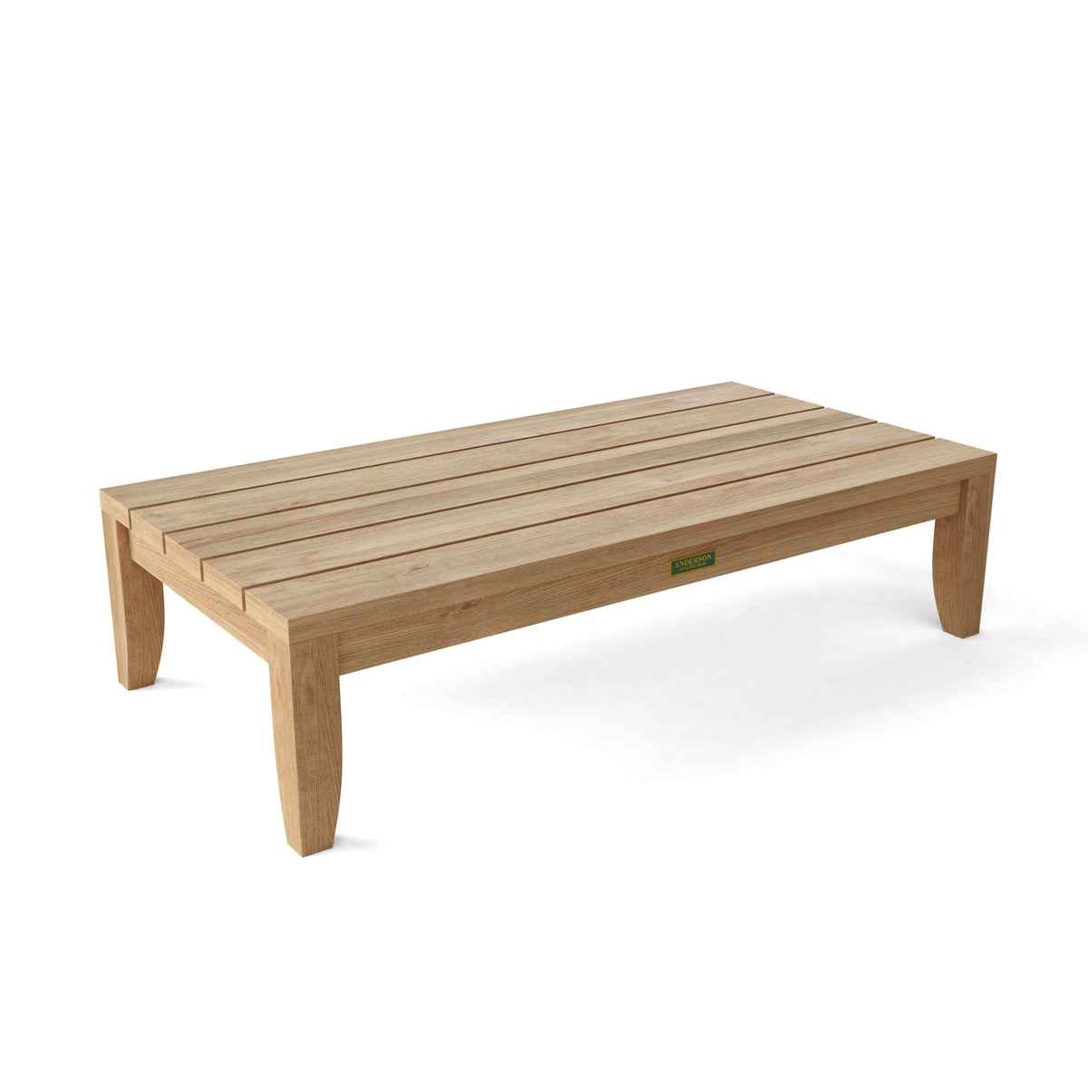 Anderson Teak Coronado Rectangular Coffee Table Detail with Teak Tabletop Joinery and Frame Build
