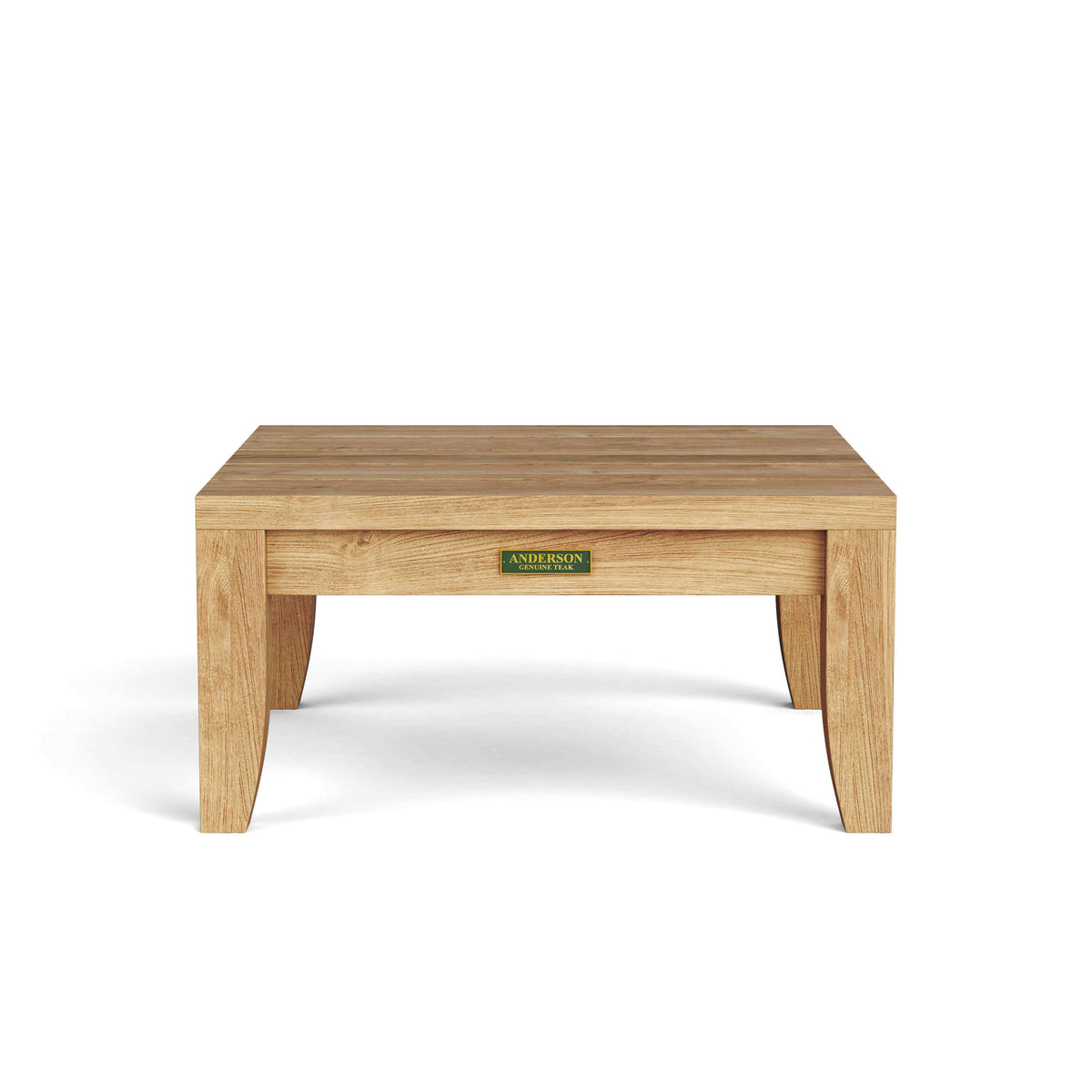 Anderson Teak Coronado Side Table Detail with Solid Teak Tabletop and Frame Joinery