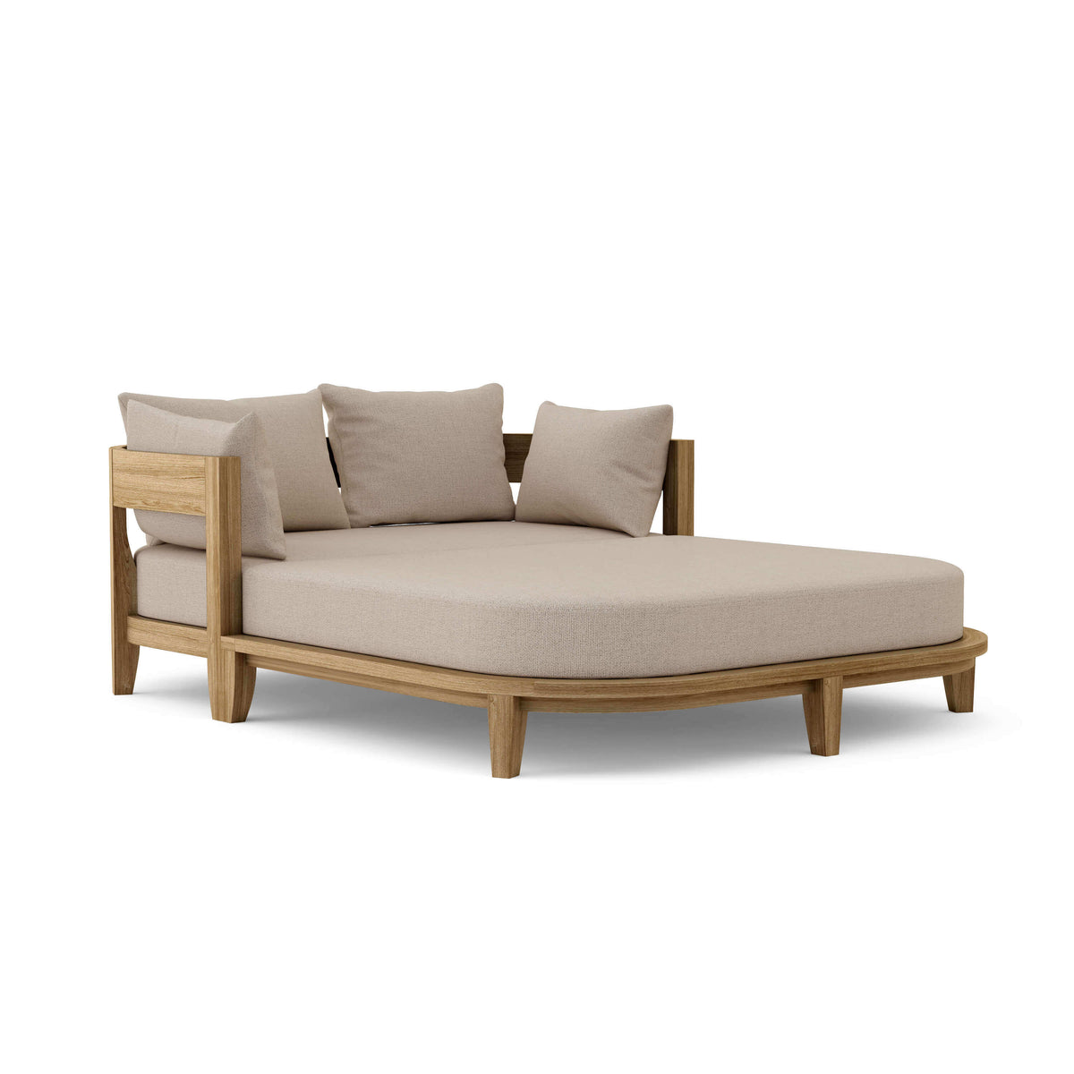 Sunbrella Cast Ash Cushion Color Option for Anderson Teak Coronado Outdoor Daybed