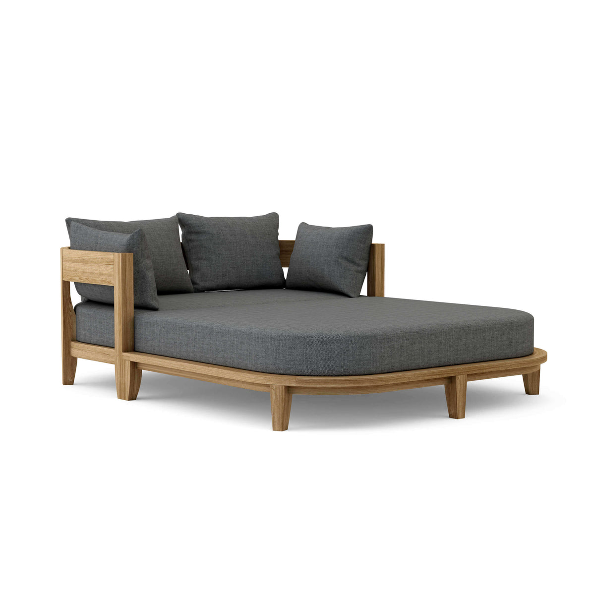 Sunbrella Cast Charcoal Cushion Color Option for Anderson Teak Coronado Outdoor Daybed