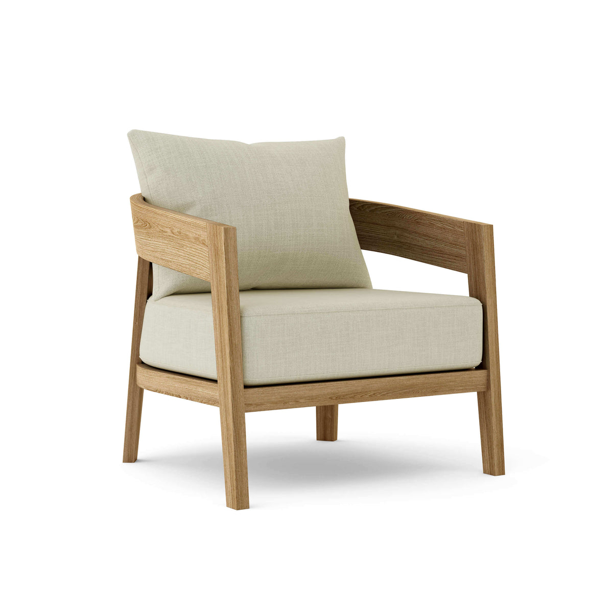 Sunbrella Canvas Natural Cushion Color Option for Anderson Teak Toscana Lounge Chair