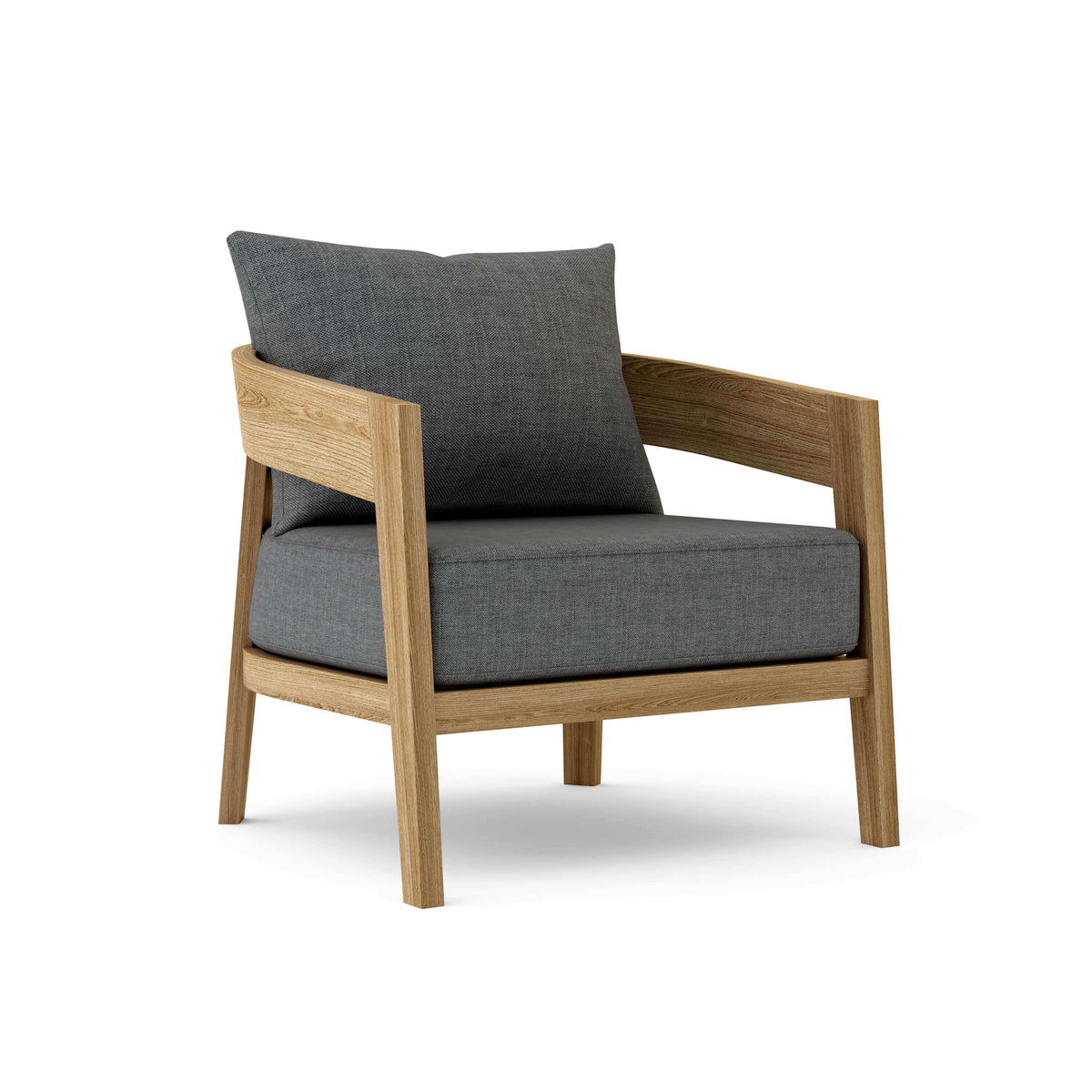 Sunbrella Cast Charcoal Cushion Color Option for Anderson Teak Toscana Lounge Chair