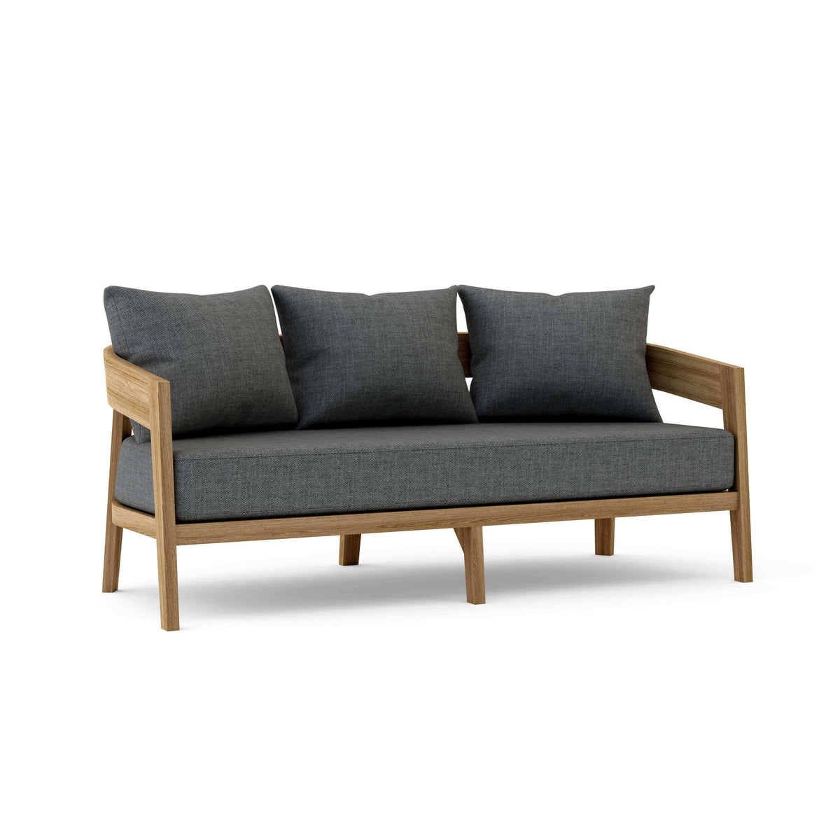 Sunbrella Cast Charcoal Cushion Color Option for Anderson Teak Toscana 4 Piece Outdoor Set