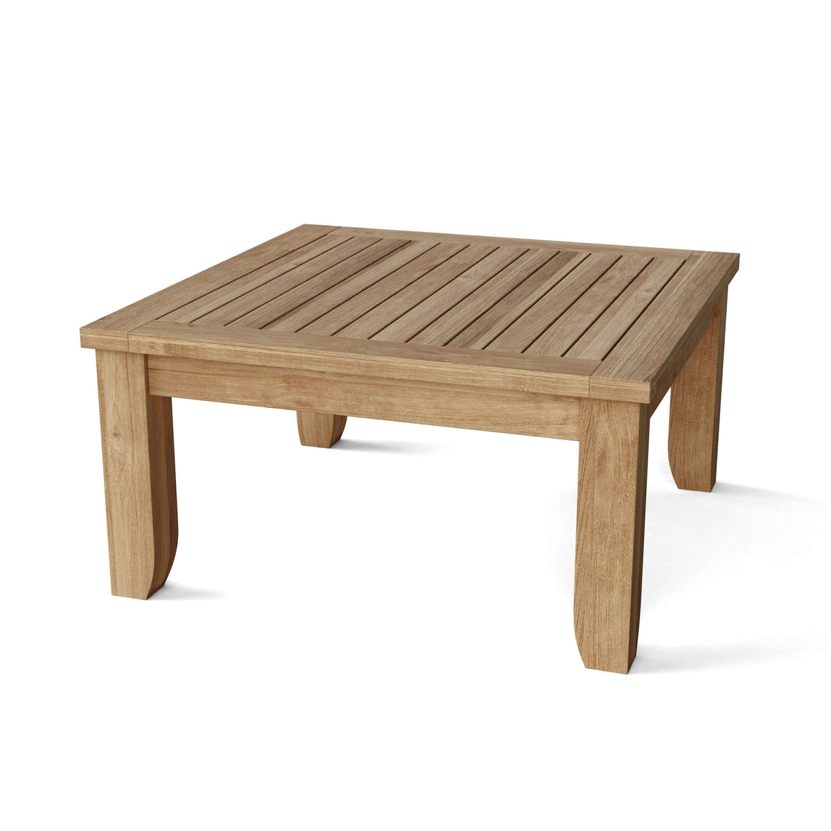 Anderson Teak Luxe Square Outdoor Coffee Table with Solid Teak Tabletop for Patio Lounges