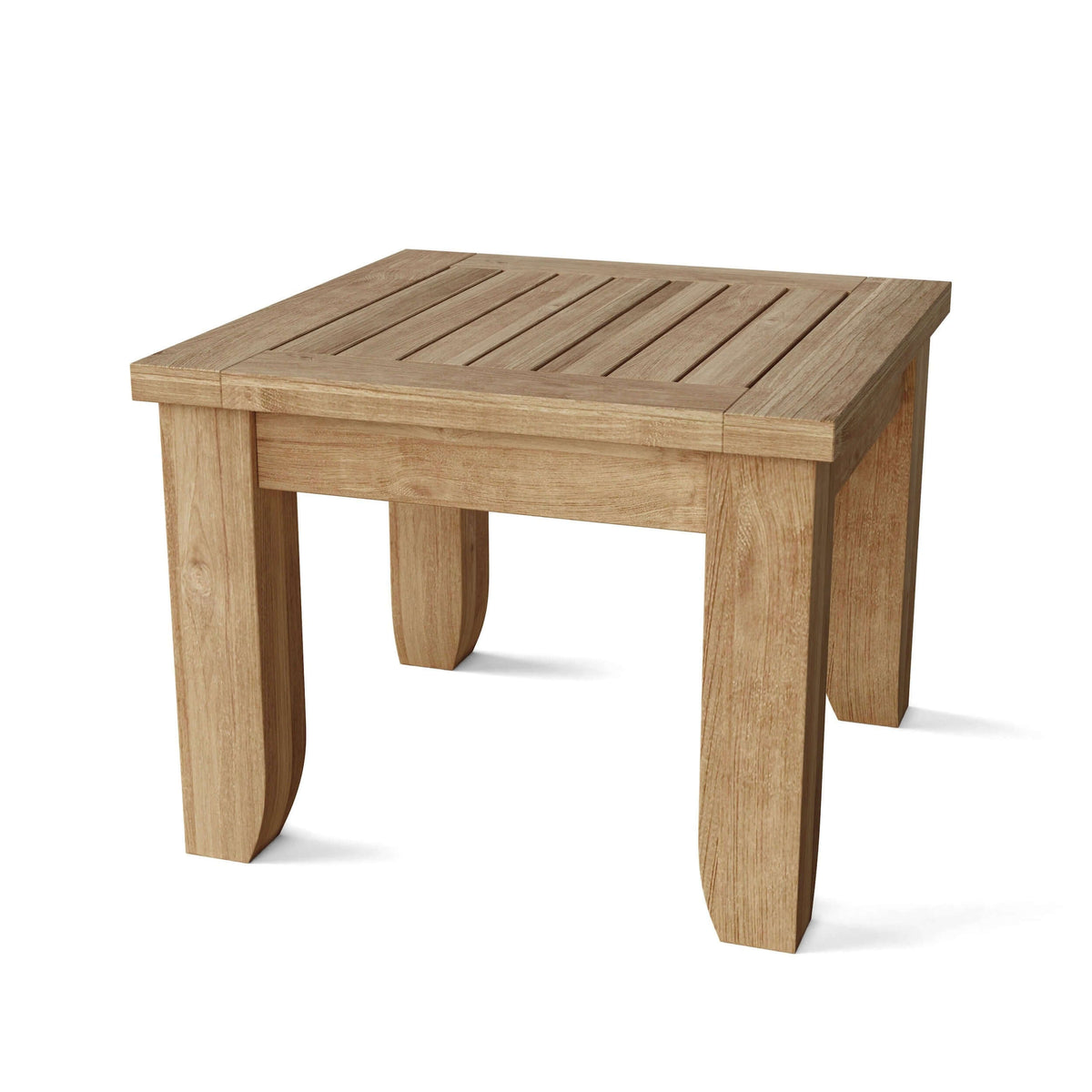 Anderson Teak Luxe 22 Square Outdoor Side Table with Solid Teak Construction for Patio Accent Use
