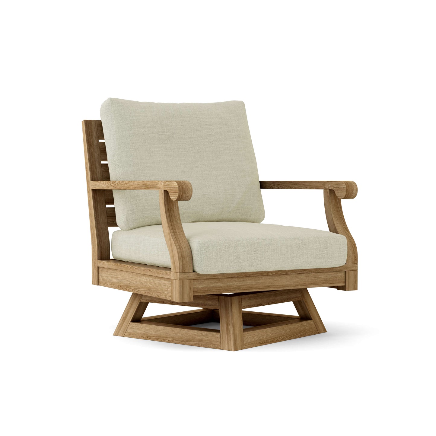 Anderson Teak Riviera Luxe 5-Piece Swivel Armchair Lounge Set