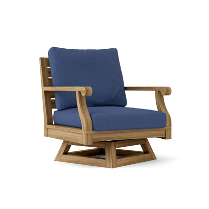 Anderson Teak Riviera Luxe 5-Piece Swivel Armchair Lounge Set