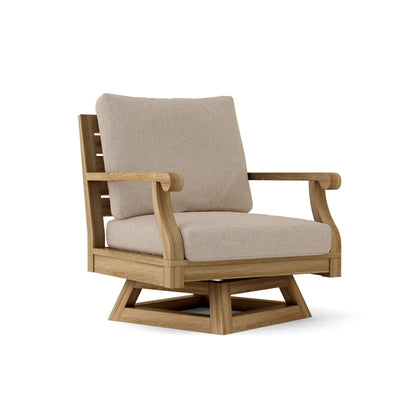 Anderson Teak Riviera Luxe 5-Piece Swivel Armchair Lounge Set