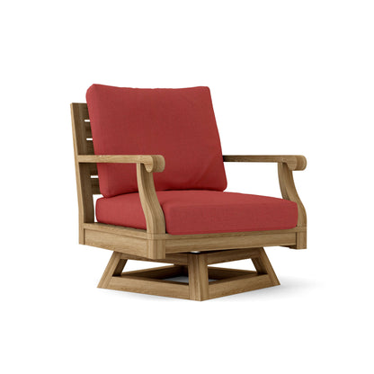 Anderson Teak Riviera Luxe 5-Piece Swivel Armchair Lounge Set