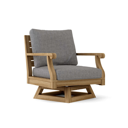 Anderson Teak Riviera Luxe 5-Piece Swivel Armchair Lounge Set