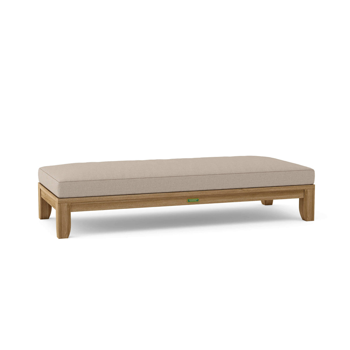 Sunbrella Cast Ash Cushion Color Option for Anderson Teak Riviera 72 Daybed