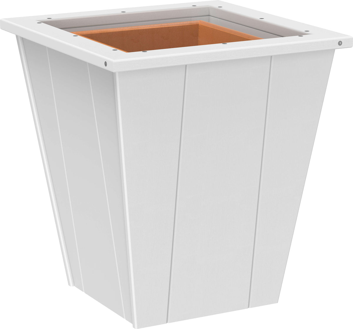 LuxCraft Elite Outdoor Planter | 18" 22" 26" Height Options Available in White — Amish-crafted recycled poly, 20-year poly durability