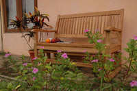 Anderson Teak 4-Foot Outdoor Glider chair made from Grade-A premium teak wood