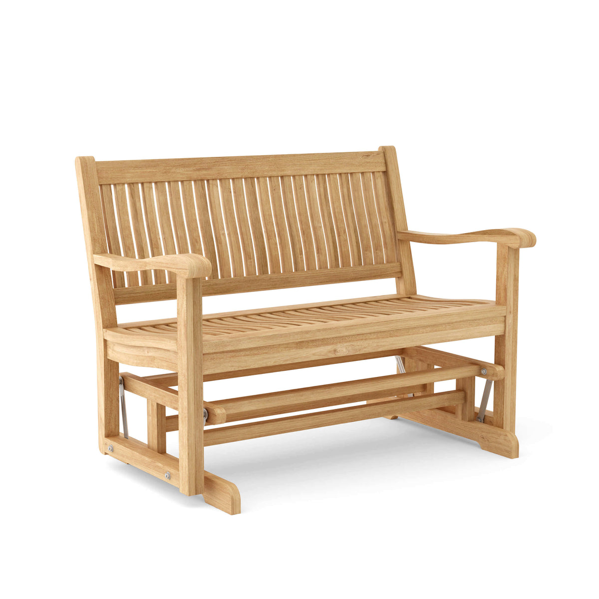 Anderson Teak 4-Foot Outdoor Glider chair made from Grade-A premium teak wood