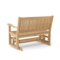 Anderson Teak 4-Foot Outdoor Glider chair made from Grade-A premium teak wood