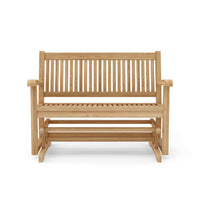 Anderson Teak 4-Foot Outdoor Glider chair made from Grade-A premium teak wood