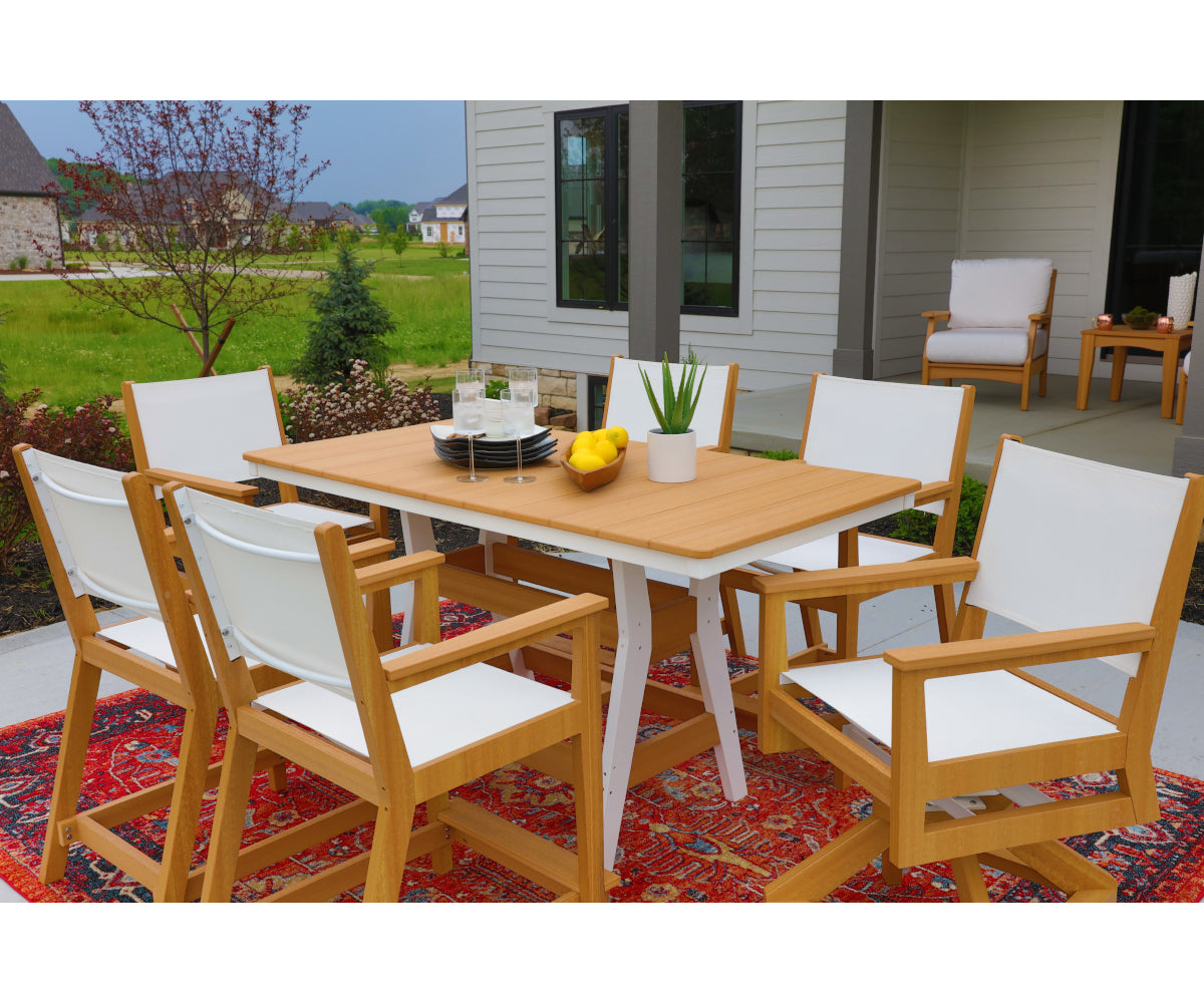 Berlin Gardens Harbor 33″ x 66″ Rectangular Dining Table lifestyle 1