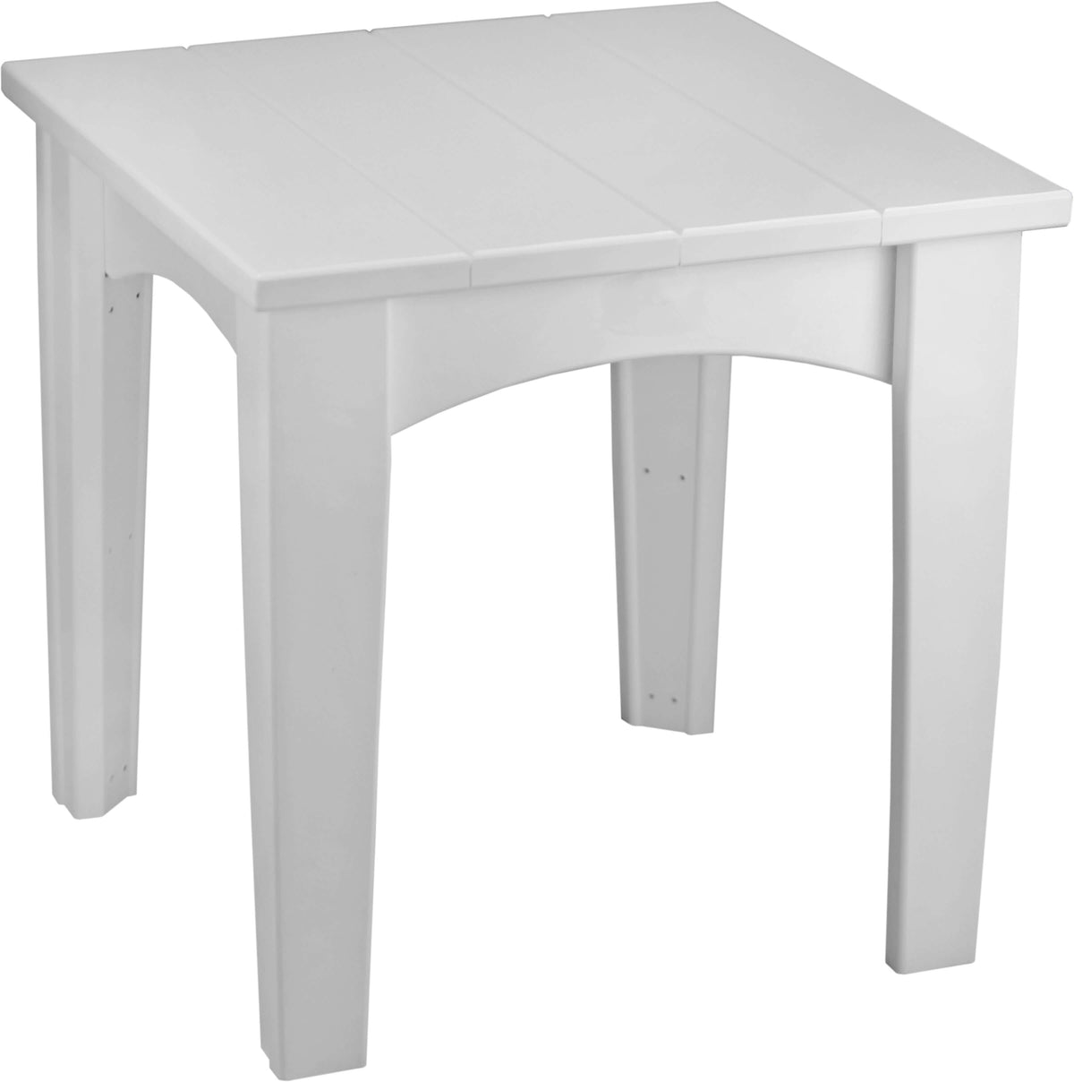 LuxCraft Outdoor Island End Table in White — wide-armrest patio chair, fade-resistant poly