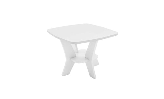 Ledge Lounger Mainstay Square Side Table in White