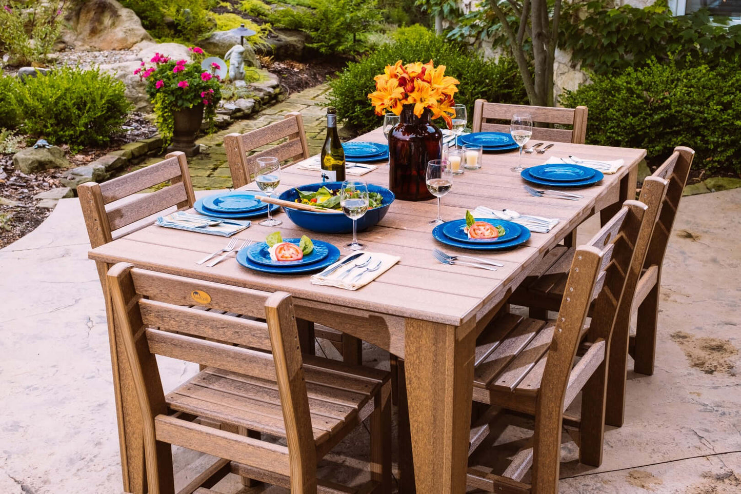 LuxCraft Island Dining Table (44" x 72" Rectangular)