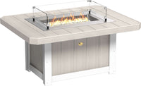 51" Rectangular Gas Propane Fire Pit Table that is easy to light and includes natural gas conversion kit