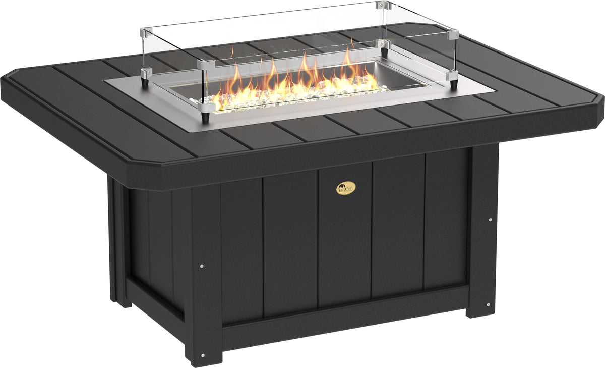 51" Rectangular Gas Propane Fire Pit Table that is easy to light and includes natural gas conversion kit